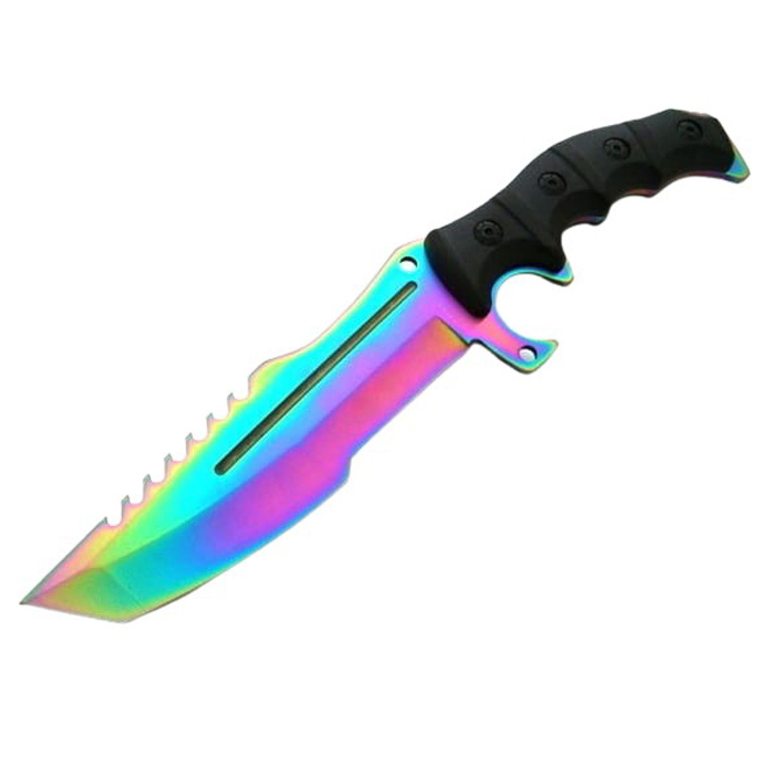 Cutit de vanatoare IdeallStore&reg;, Rainbow Element, 30.5 cm, otel inoxidabil, multicolor fotografia produsului View 2 L