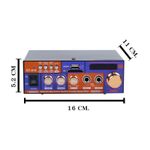 Amplificator digital, tip Statie, 2x20 W, Bluetooth, telecomanda, intrari USB, SD CARD, microfon fotografia produsului View 2 S