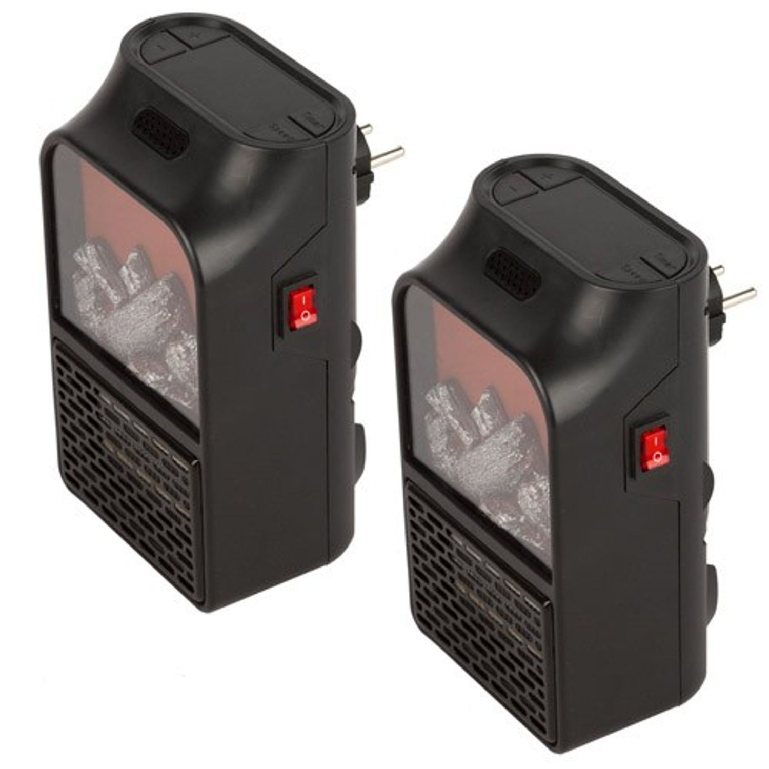 Mini radiator portabil IdeallStore&reg;, 900 W, telecomanda inclusa, negru fotografia produsului View 4 L