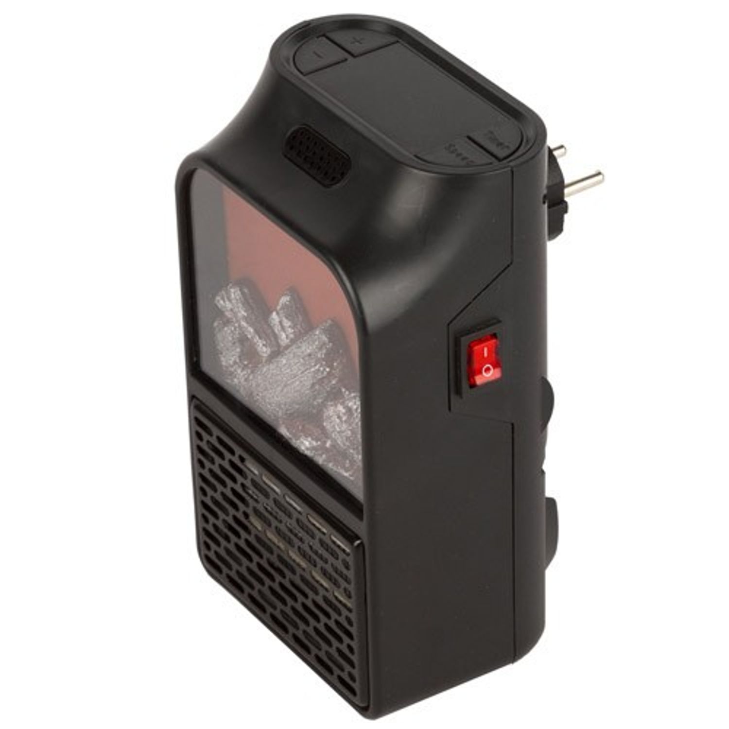 Mini radiator portabil IdeallStore&reg;, 900 W, telecomanda inclusa, negru fotografia produsului View 2 L