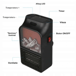 Mini radiator portabil IdeallStore&reg;, 900 W, telecomanda inclusa, negru fotografia produsului View 8 S