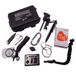 Kit de supravietuire IdeallStore&reg;, Self Savivour, 12 elemente multifunctionale, negru fotografia produsului
