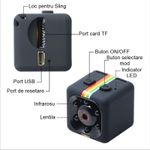 Mini-camera de supraveghere IdeallStore&reg;, Tiny Surveillance, Full HD, 30 fps, negru fotografia produsului View 4 S