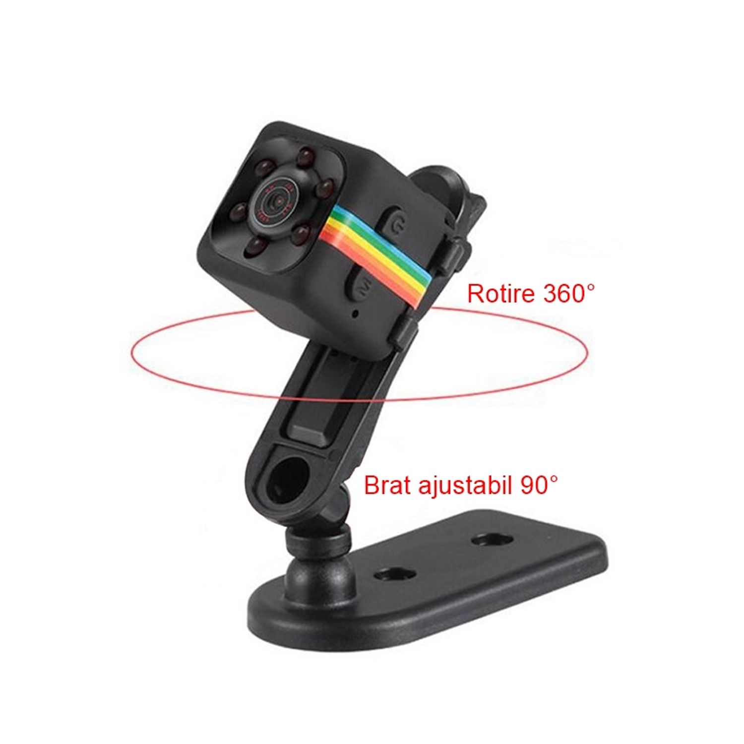 Mini-camera de supraveghere IdeallStore&reg;, Tiny Surveillance, Full HD, 30 fps, negru fotografia produsului View 2 L