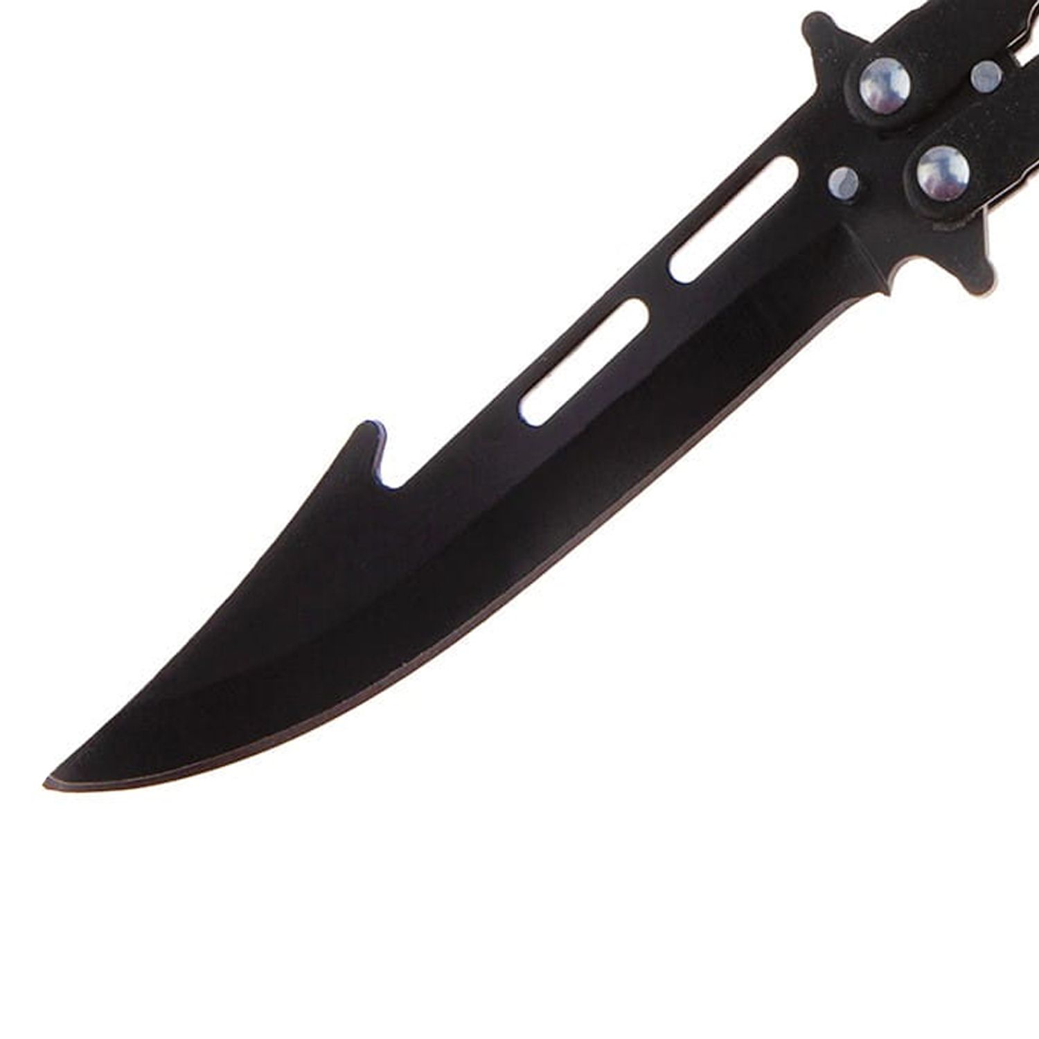 Briceag fluture IdeallStore&reg;, Modern Blade, otel inoxidabil, 22 cm, negru fotografia produsului View 3 L
