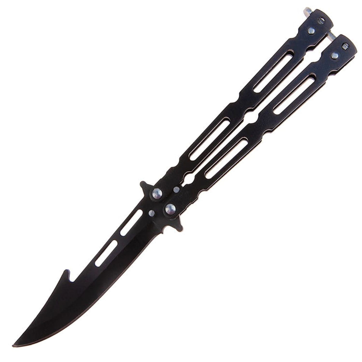 Briceag fluture IdeallStore&reg;, Modern Blade, otel inoxidabil, 22 cm, negru fotografia produsului View 2 L