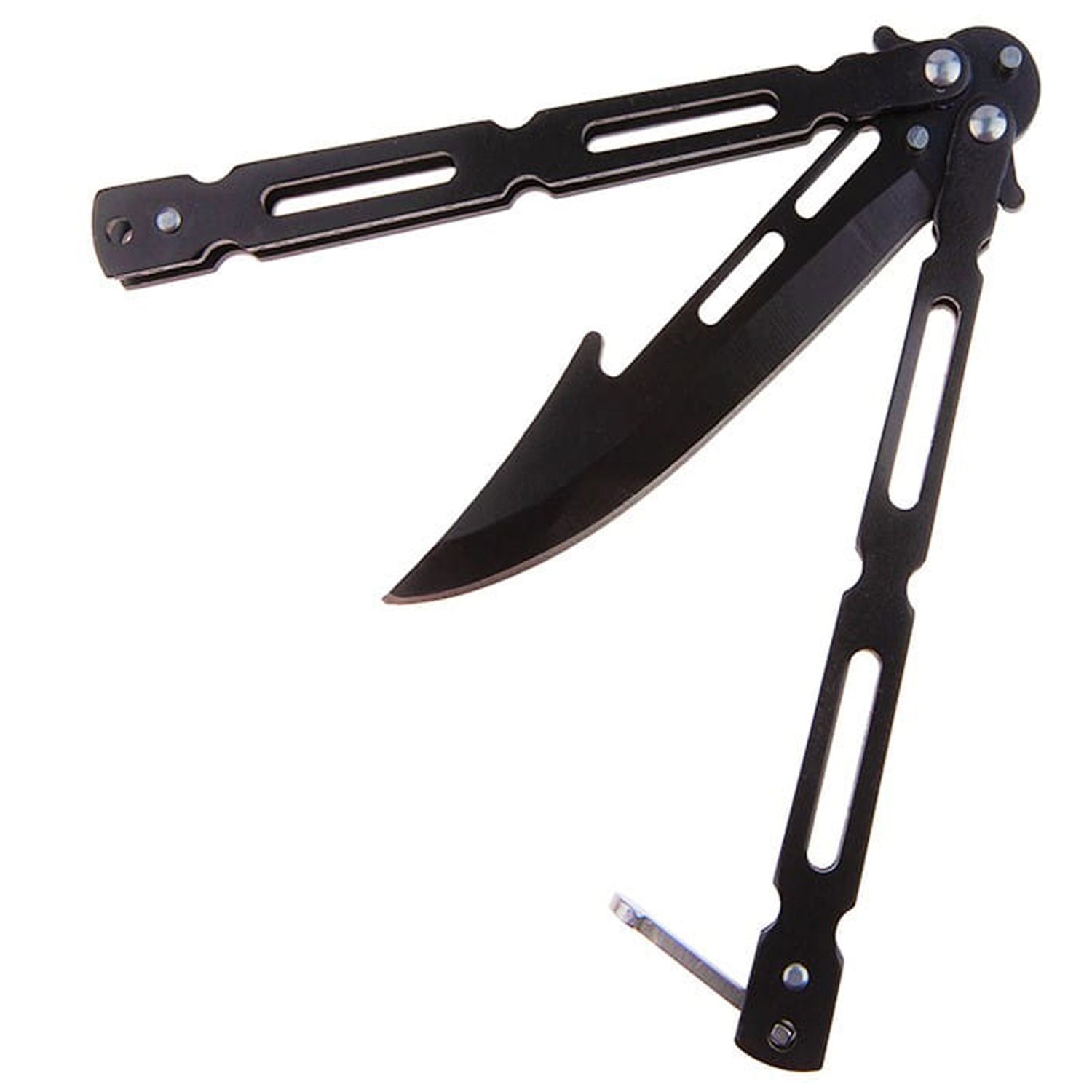 Briceag fluture IdeallStore&reg;, Modern Blade, otel inoxidabil, 22 cm, negru fotografia produsului View 6 L