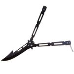 Briceag fluture IdeallStore&reg;, Modern Blade, otel inoxidabil, 22 cm, negru fotografia produsului