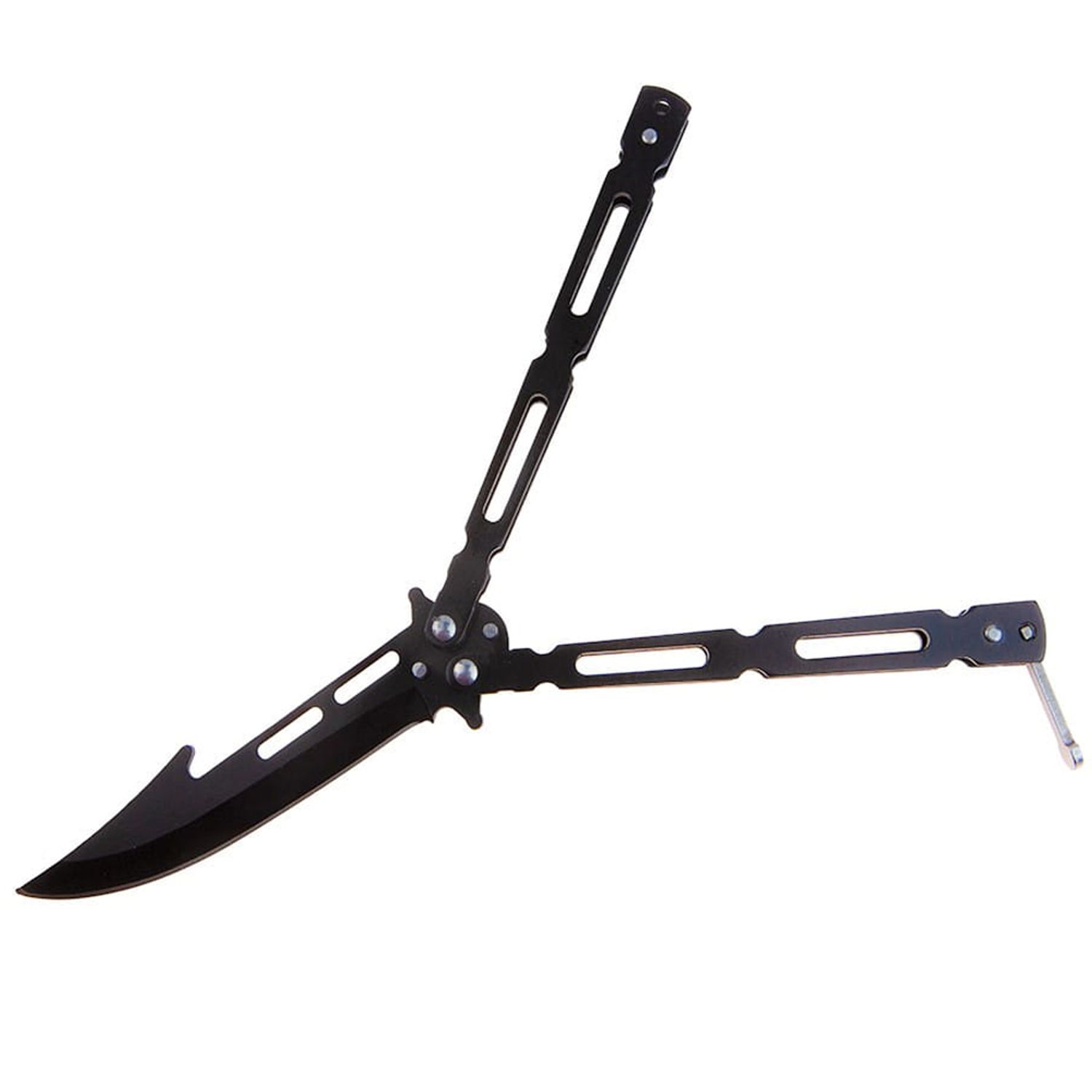 Briceag fluture IdeallStore&reg;, Modern Blade, otel inoxidabil, 22 cm, negru fotografia produsului