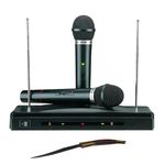 Set microfoane wireless si reciever C-05, cutit spaniol cadou fotografia produsului