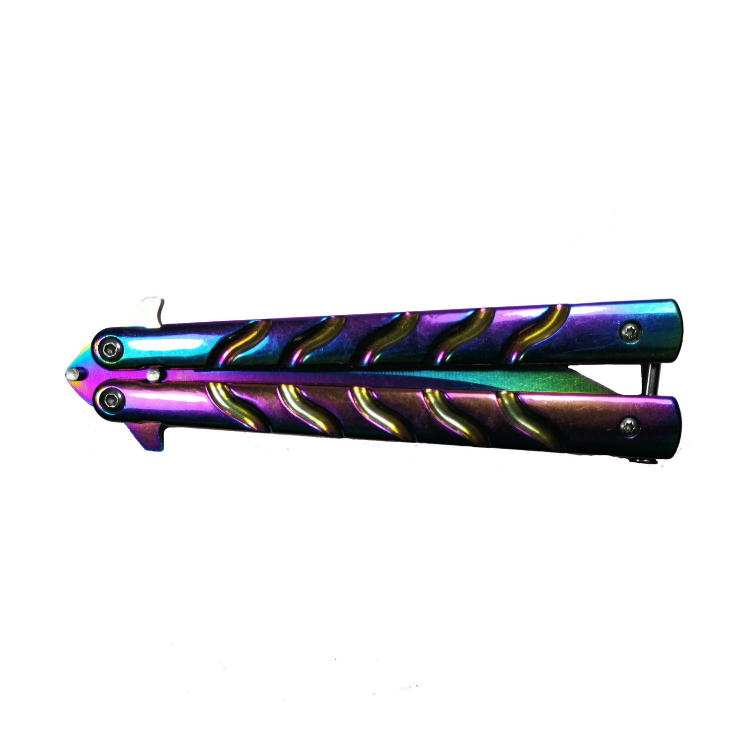 Cutit, Briceag fluture, Balisong, Butterfly 22.5 cm, Rainbow-Palette fotografia produsului View 2 L