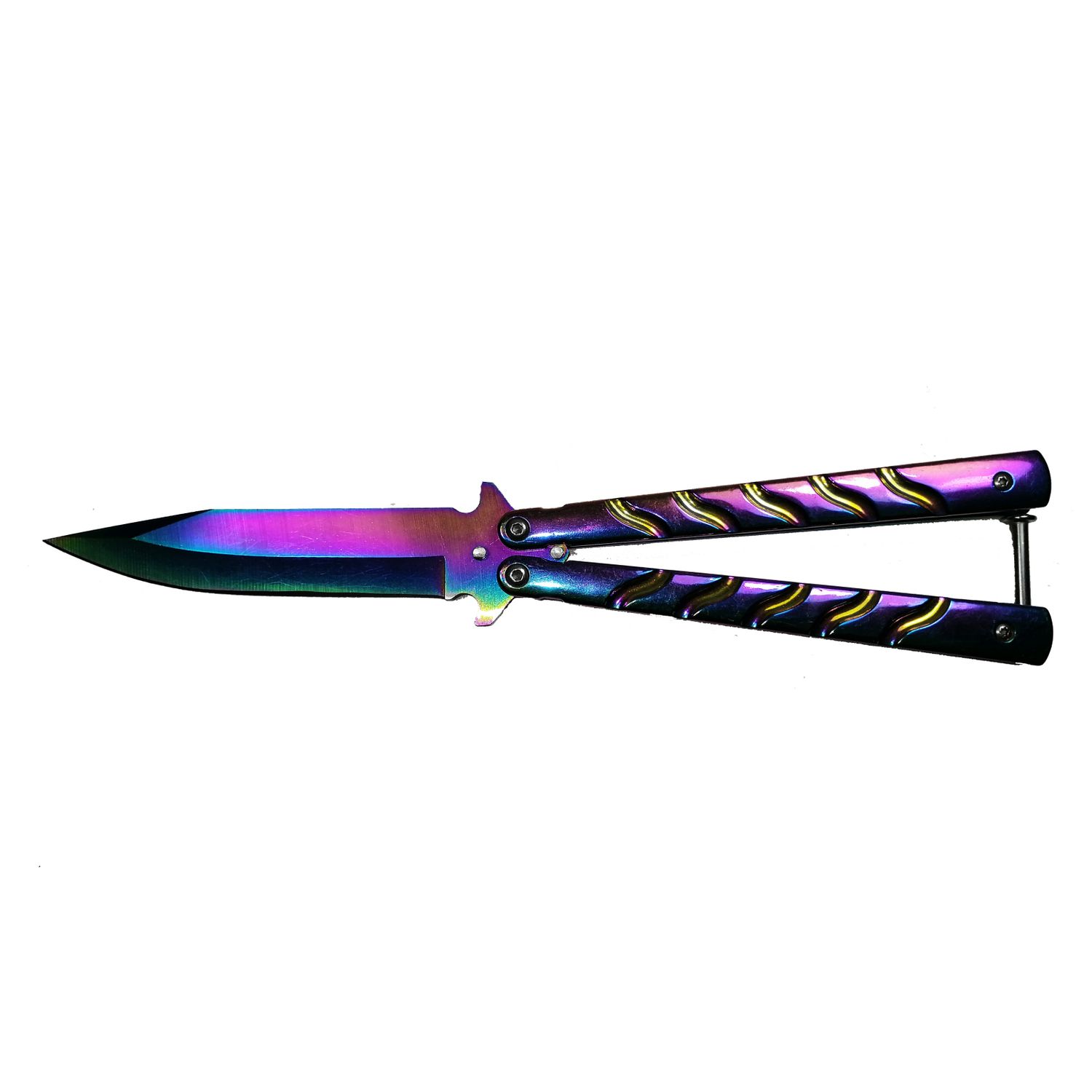 Cutit, Briceag fluture, Balisong, Butterfly 22.5 cm, Rainbow-Palette fotografia produsului