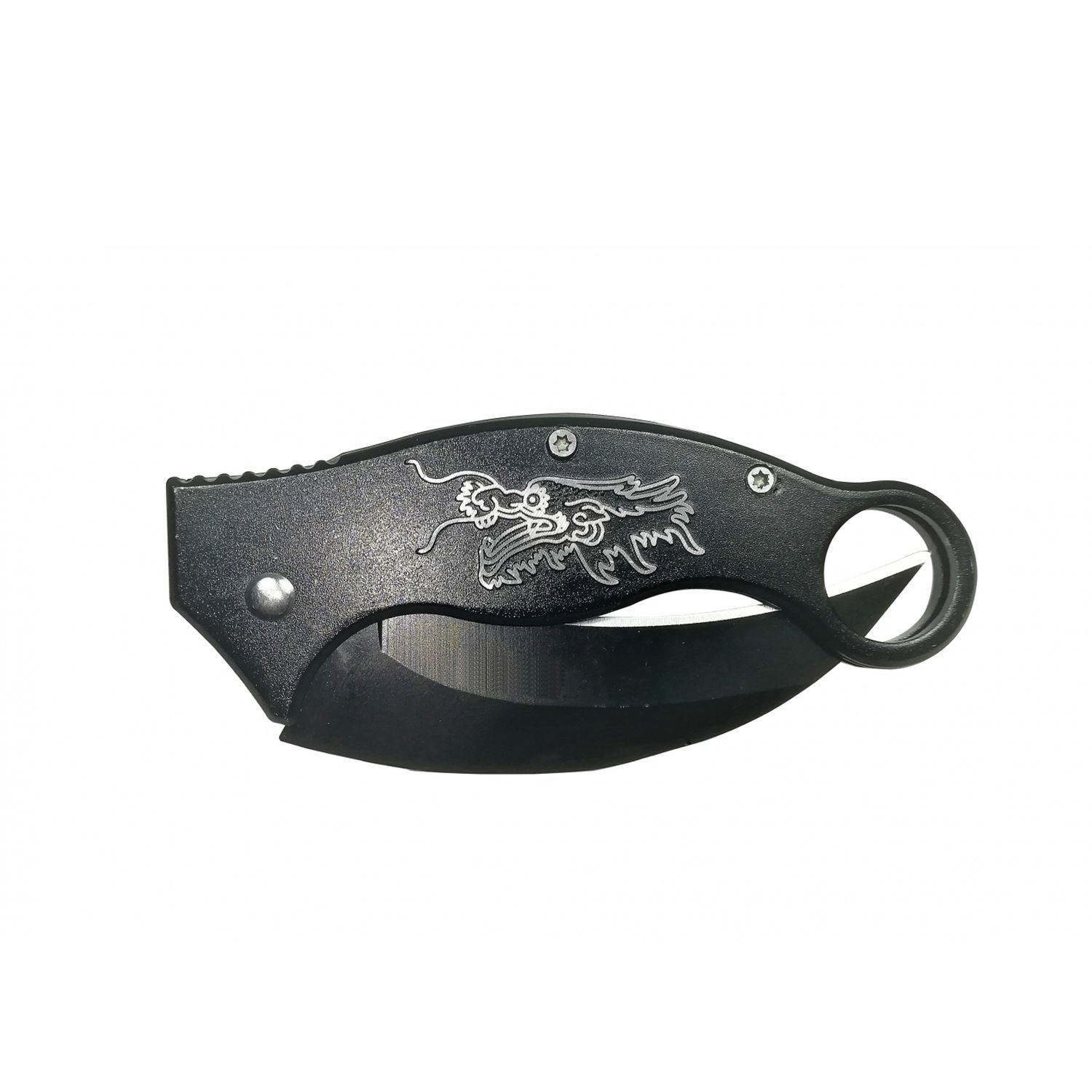 Cutit Karambit negru cu prindere curea 17 cm fotografia produsului View 2 L