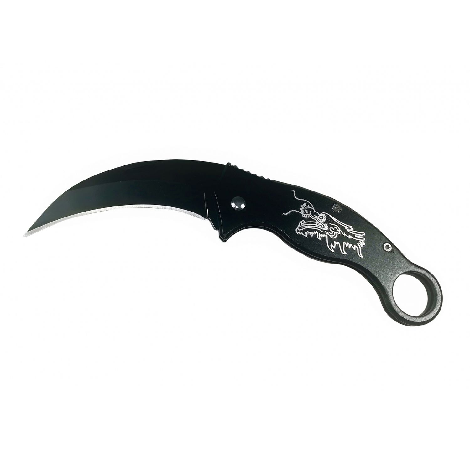 Cutit Karambit negru cu prindere curea 17 cm fotografia produsului