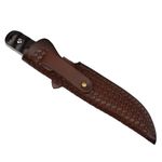 Cutit de vanatoare IdeallStore&reg;, Hell Raiser, maro, 23.5 cm, otel damasc, teaca piele fotografia produsului View 7 S