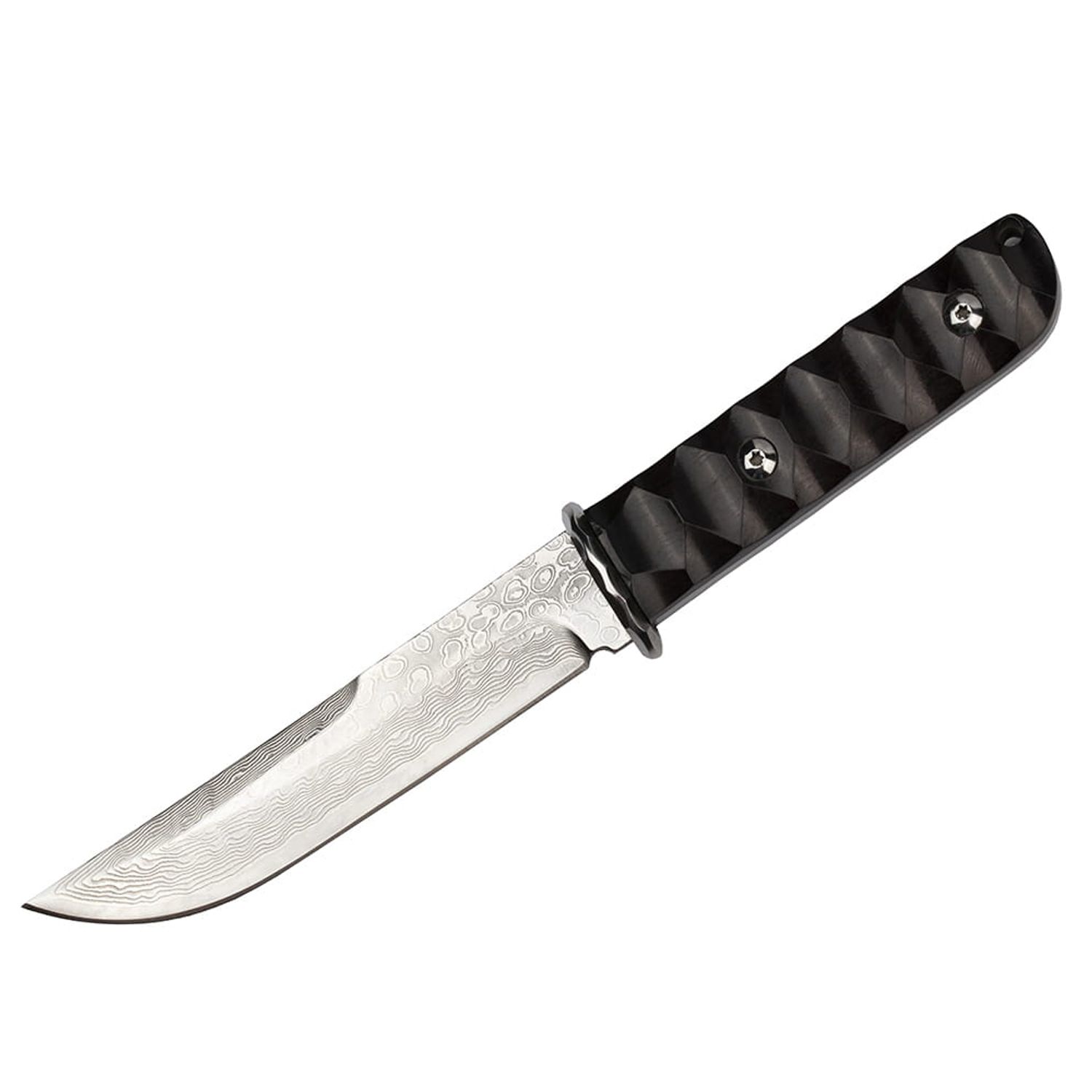 Cutit de vanatoare IdeallStore&reg;, Hell Raiser, maro, 23.5 cm, otel damasc, teaca piele fotografia produsului View 2 L