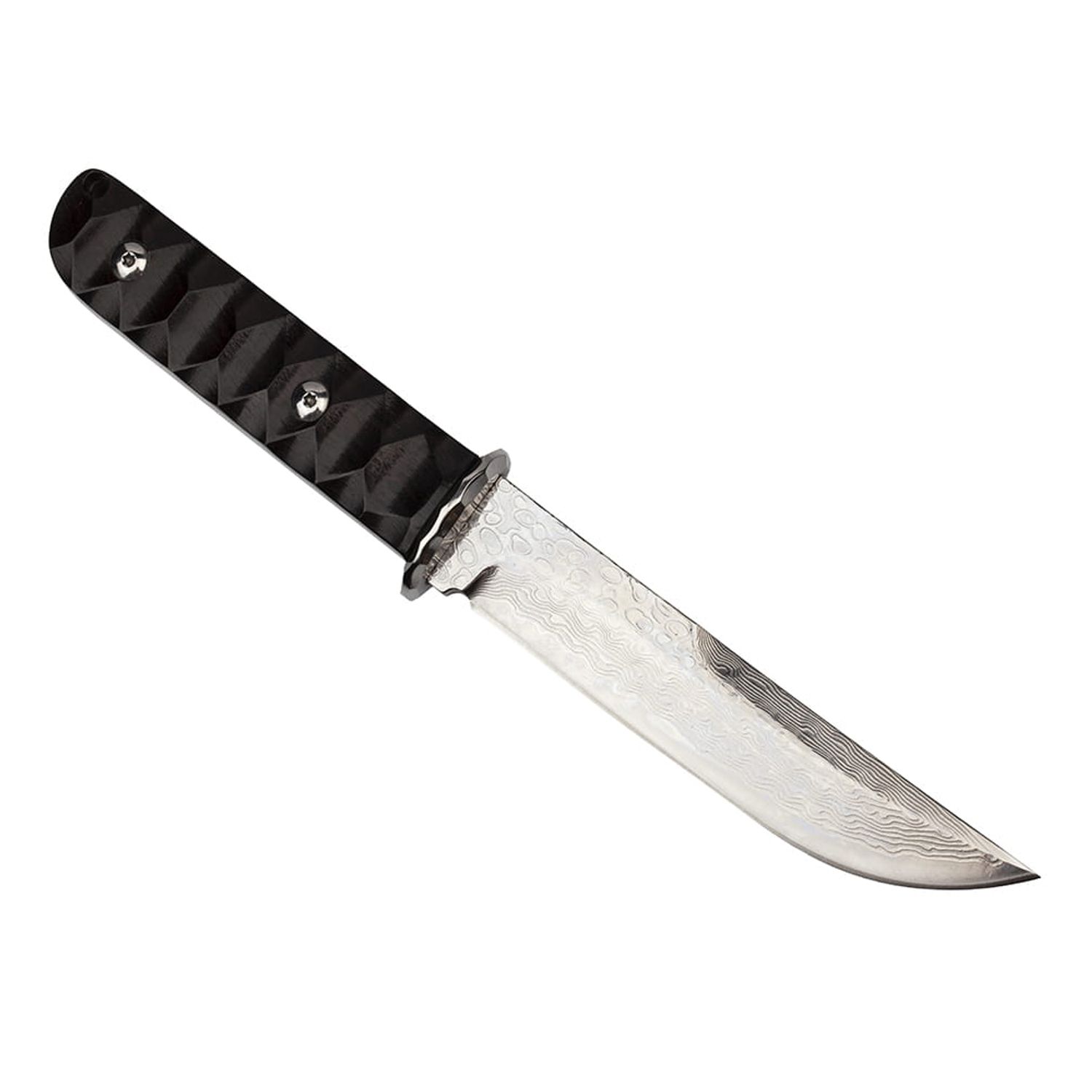 Cutit de vanatoare IdeallStore&reg;, Hell Raiser, maro, 23.5 cm, otel damasc, teaca piele fotografia produsului View 5 L