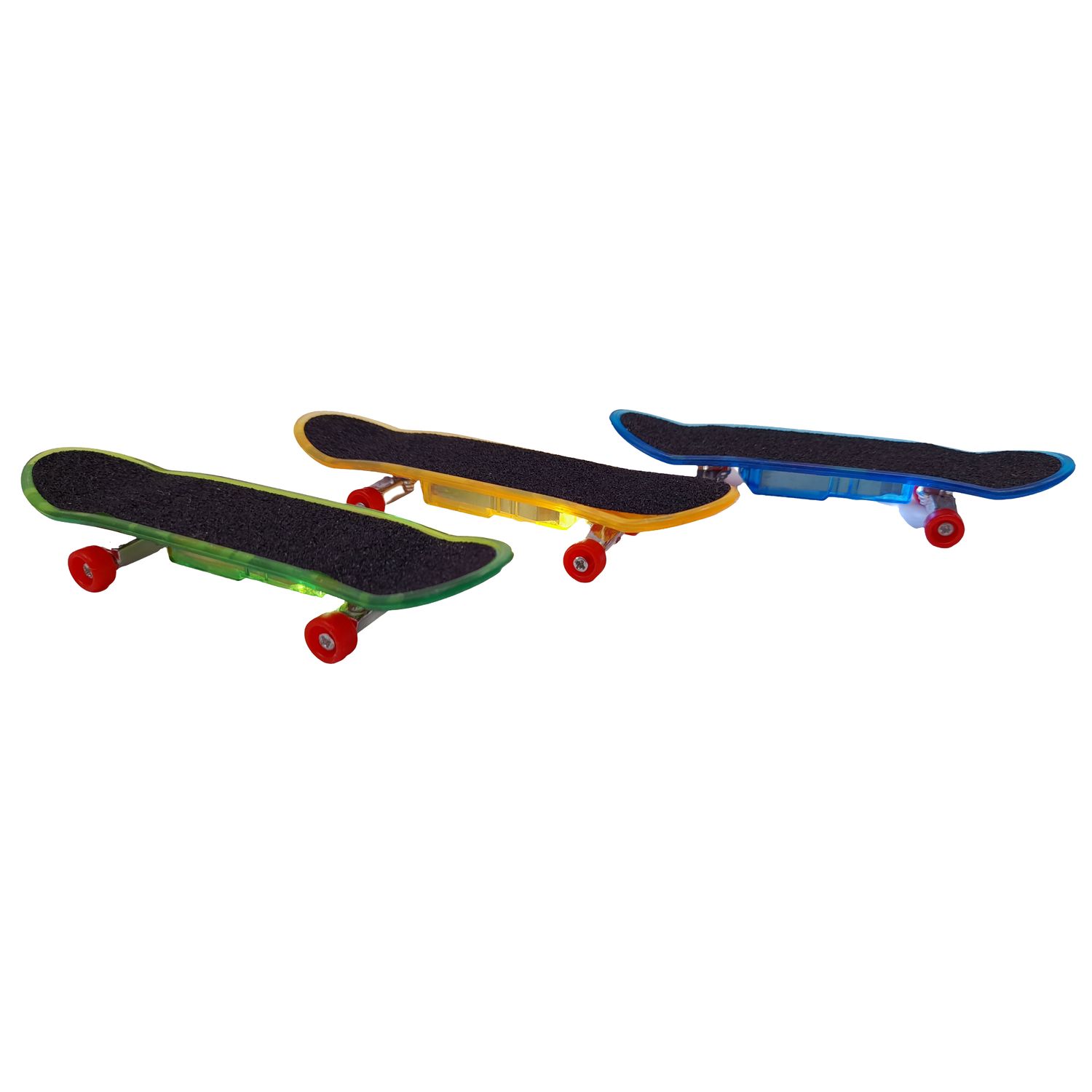 Set mini Skateboard IdeallStore&reg;, Fingerboard Light, LED, 9.5 cm, multicolor fotografia produsului View 5 L