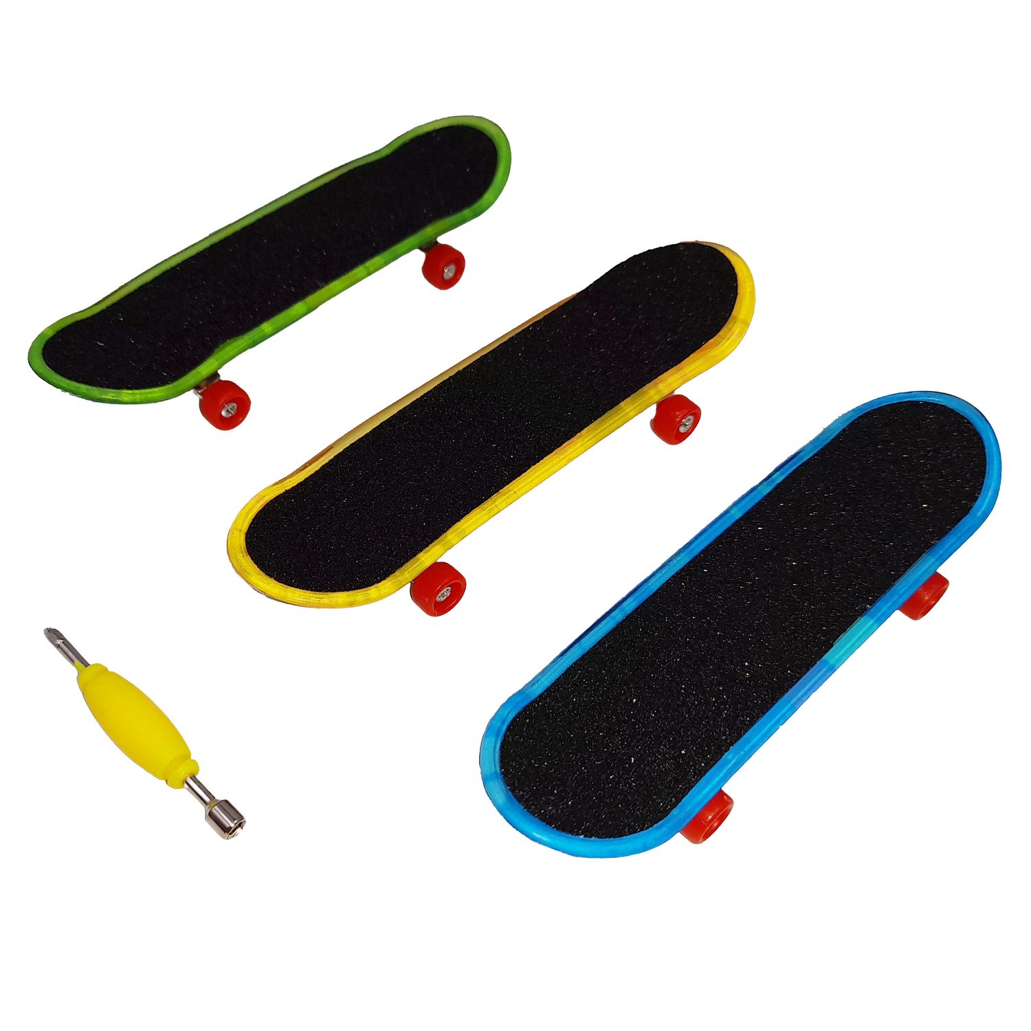 Set mini Skateboard IdeallStore&reg;, Fingerboard Light, LED, 9.5 cm, multicolor fotografia produsului