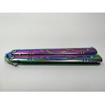 Cutit, Briceag fluture, Butterfly, Rainbow Skin, pentru antrenament, 21.5 cm fotografia produsului View 3 S