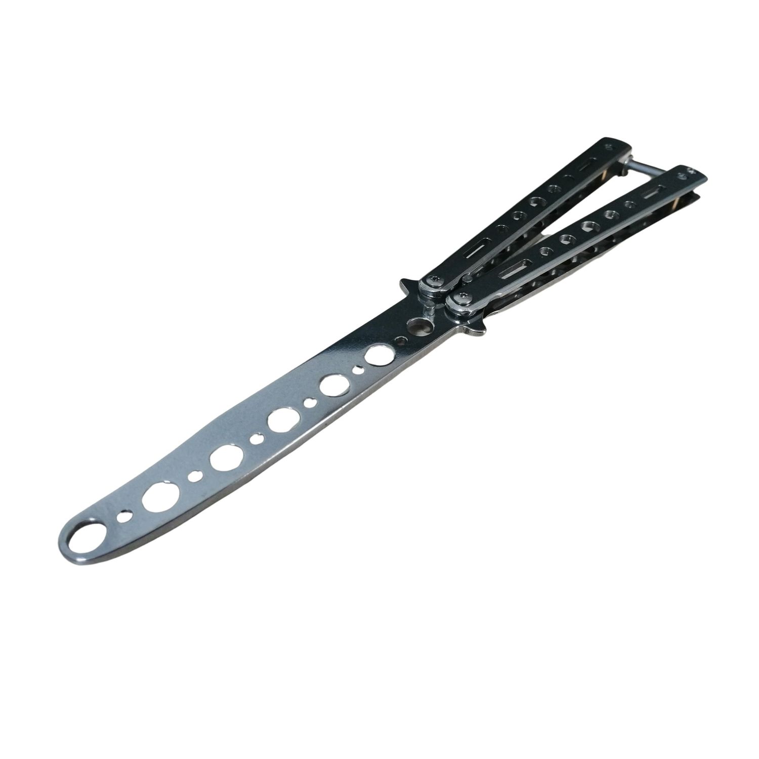 Briceag fluture de antrenament, otel inoxidabil, Silver Blade, 22.5 cm, argintiu fotografia produsului View 2 L