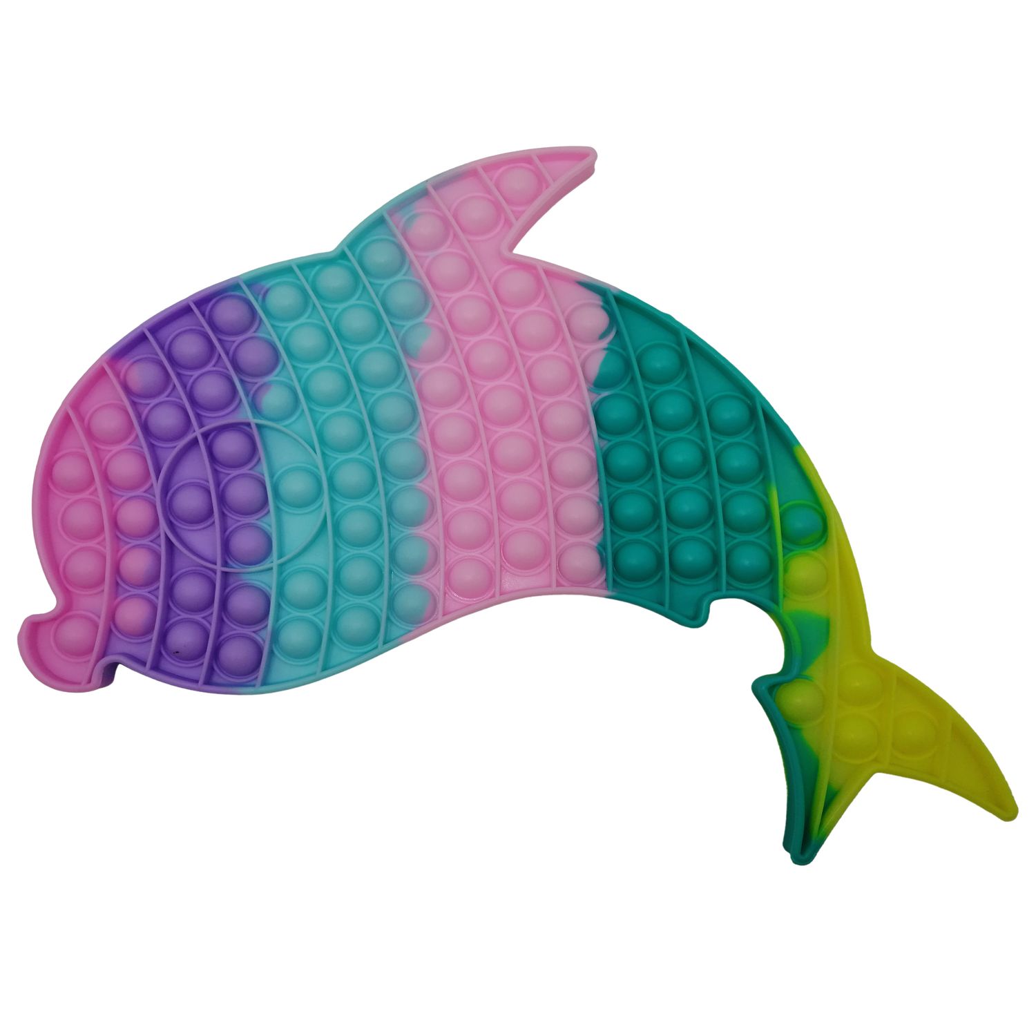 Jucaria antistres, Pop it Grand, model delfin, 41 cm, multicolor fotografia produsului