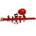 Set scule de jucarie IdeallStore&reg;, Working Belt, plastic, 75 cm, rosu fotografia produsului