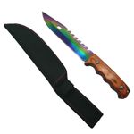 Cutit de vanatoare, Wood Rainbow, 33 cm, multicolor fotografia produsului