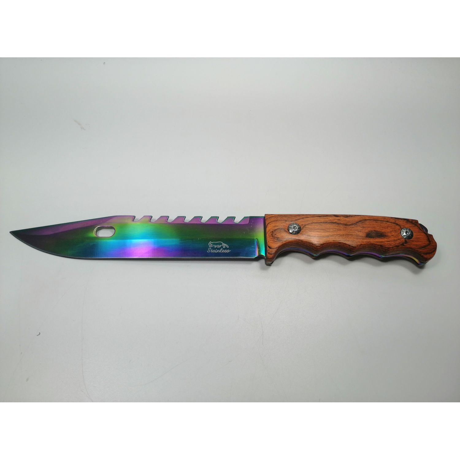 Cutit de vanatoare, Wood Rainbow, 33 cm, multicolor fotografia produsului View 2 L