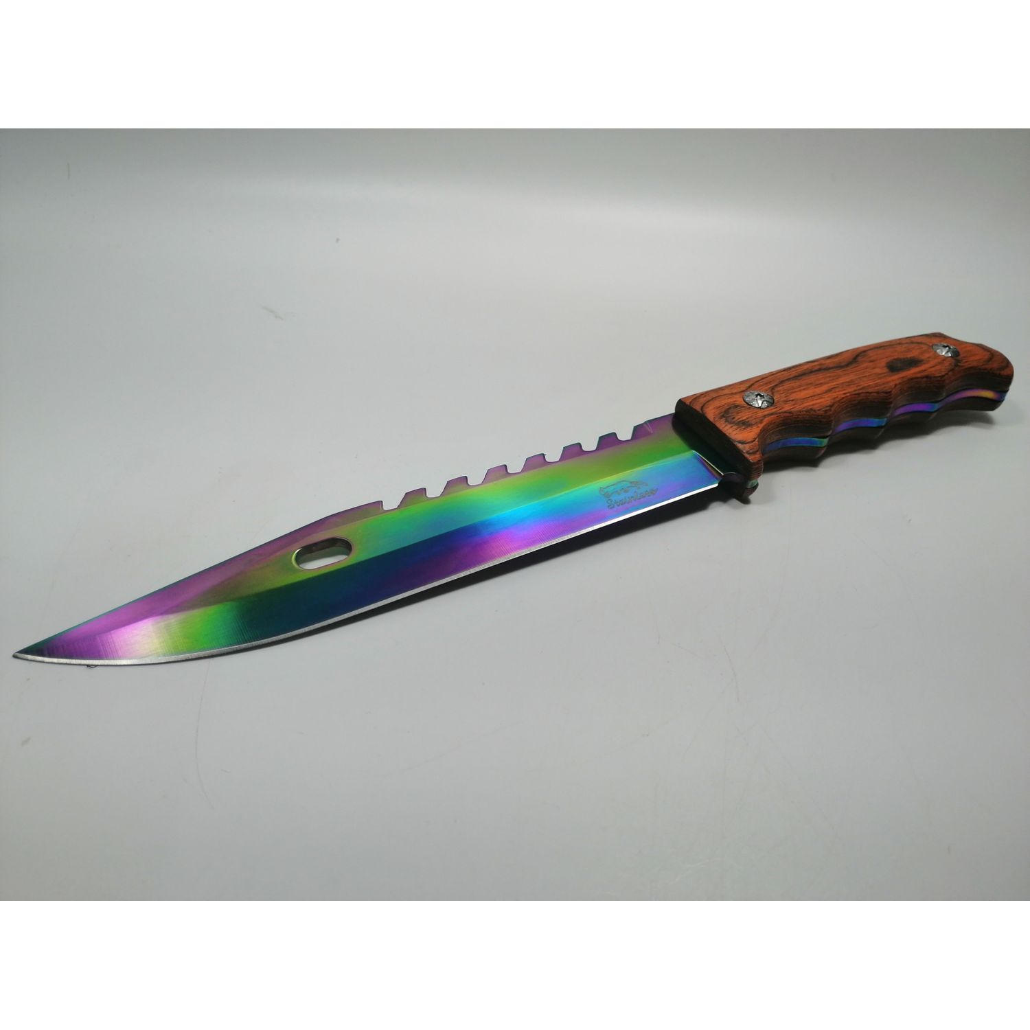 Cutit de vanatoare, Wood Rainbow, 33 cm, multicolor fotografia produsului View 3 L