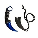 Set format din Karambit albastru, teaca din plastic BRT-023 si spray Nato paralizant 60 ml fotografia produsului View 2 S