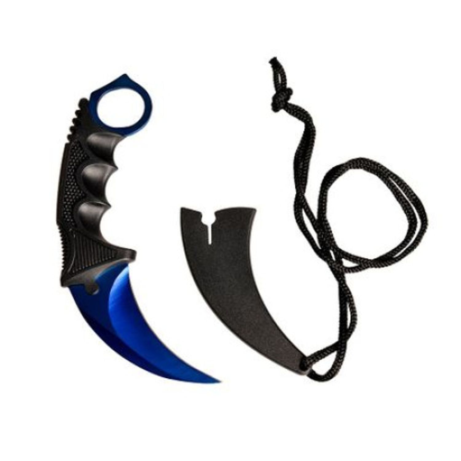 Cutit CS:GO Karambit Deep Blue cu teaca si snur fotografia produsului