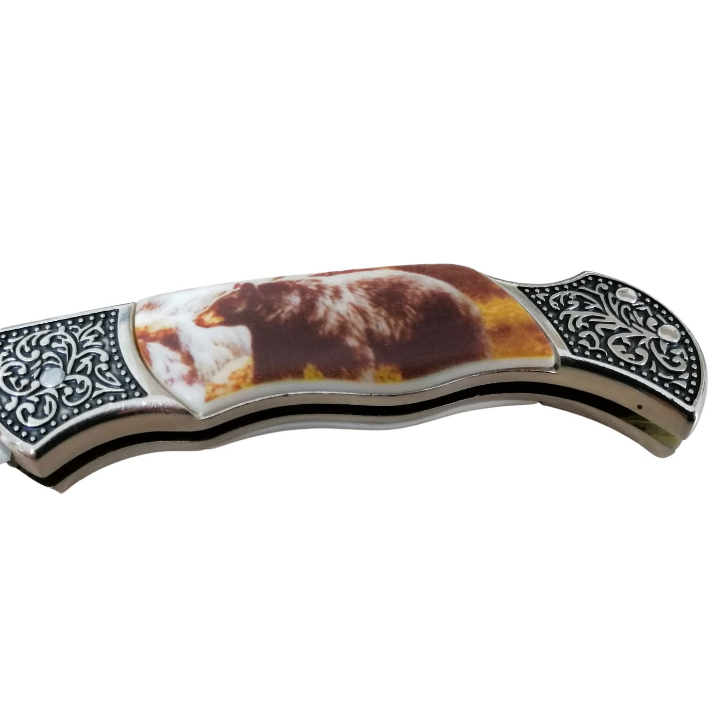 Cutit-briceag, otel inoxidabil, Wild Bear, 18.5 cm, argintiu fotografia produsului View 3 L