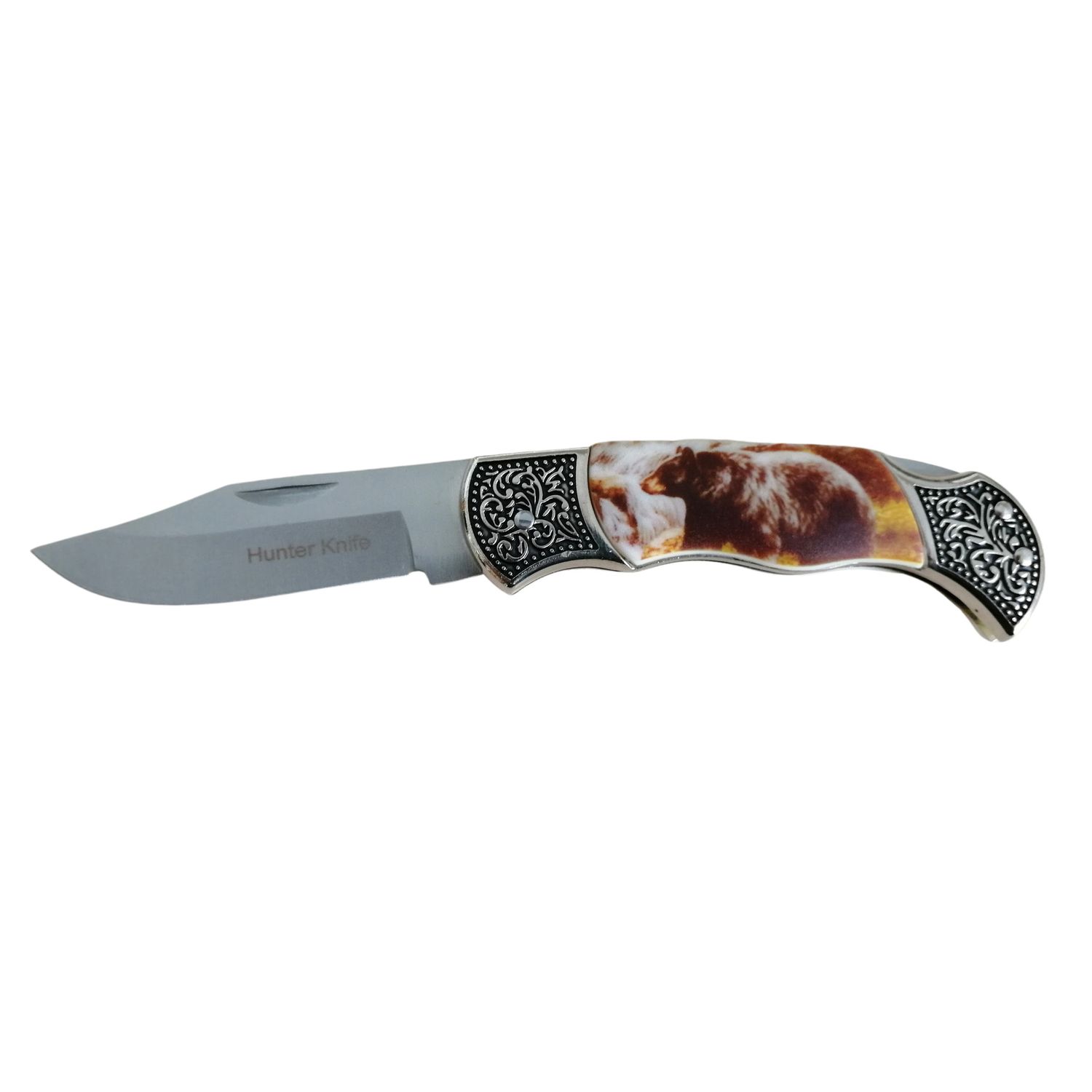 Cutit-briceag, otel inoxidabil, Wild Bear, 18.5 cm, argintiu fotografia produsului