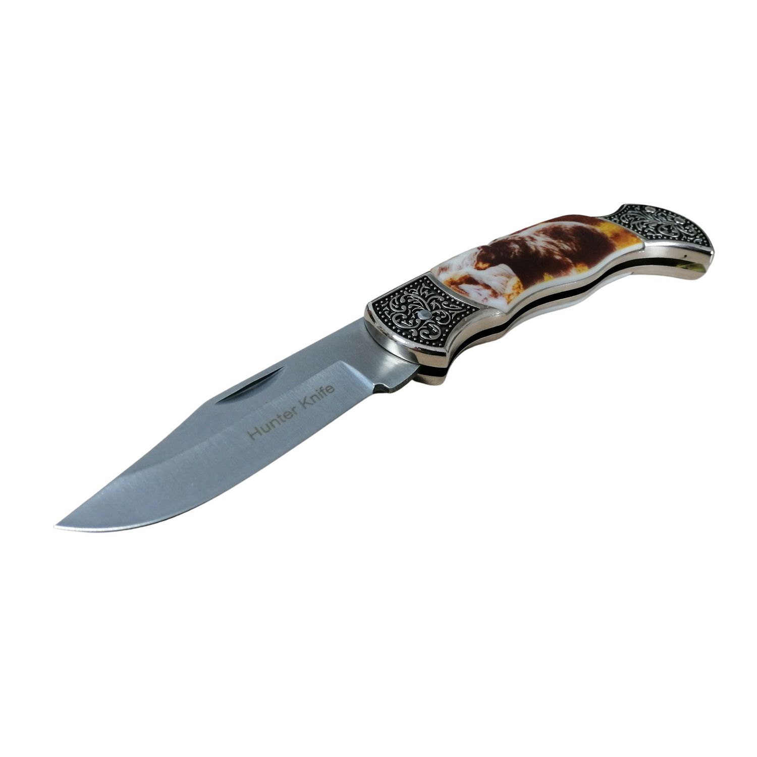 Cutit-briceag, otel inoxidabil, Wild Bear, 18.5 cm, argintiu fotografia produsului View 2 L