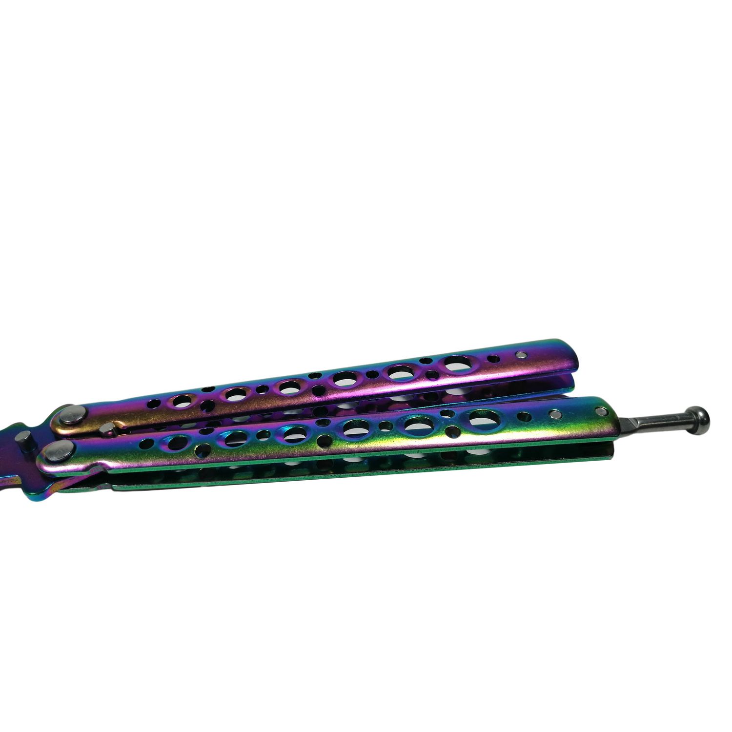 Cutit, Briceag fluture, Rainbow Style, pentru antrenament, 21.5 cm fotografia produsului View 3 L