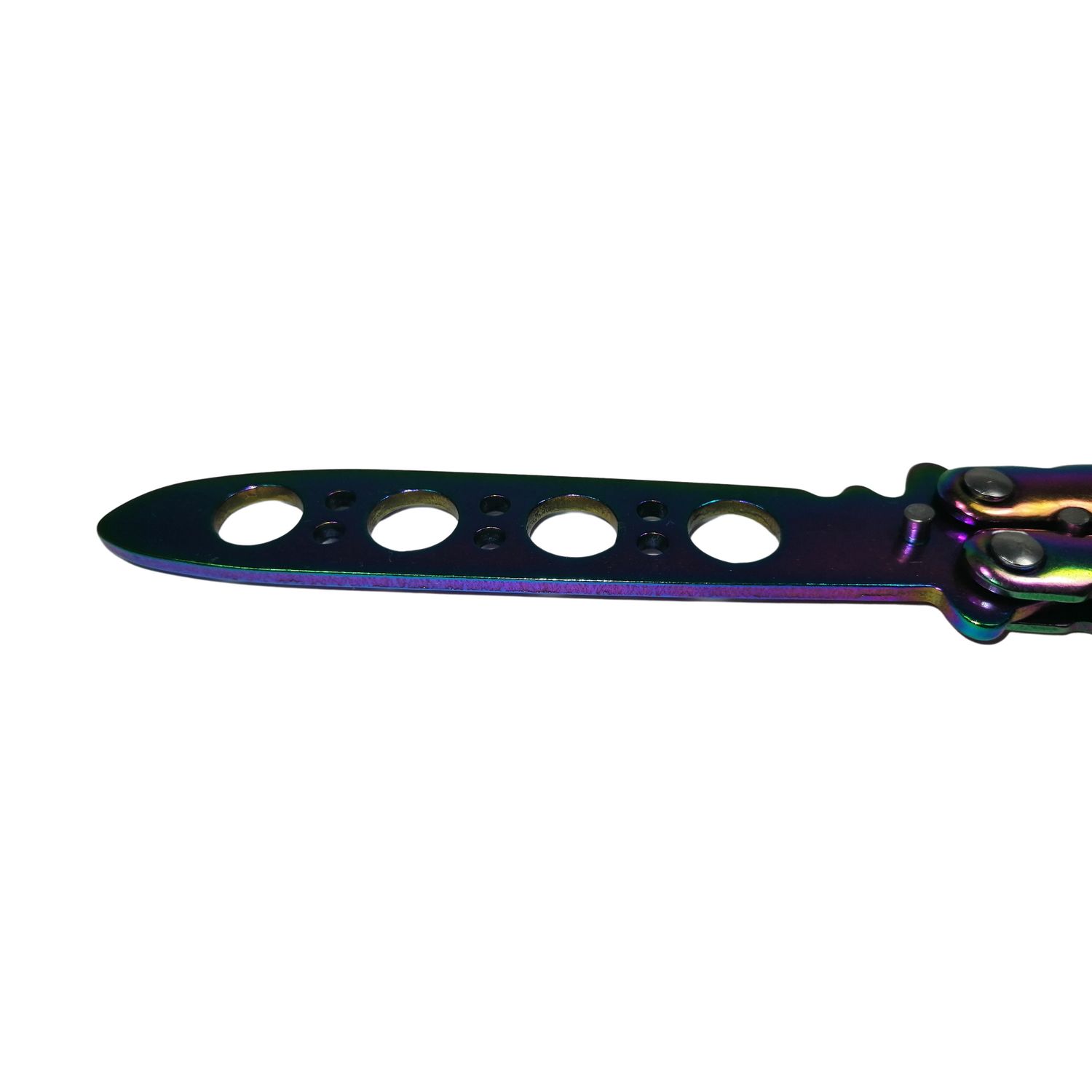Cutit, Briceag fluture, Rainbow Style, pentru antrenament, 21.5 cm fotografia produsului View 4 L