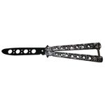 Cutit, Briceag fluture, Butterfly, Scared Skulls, pentru antrenament, 22 cm, gri fotografia produsului