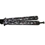 Cutit, Briceag fluture, Butterfly, Scared Skulls, pentru antrenament, 22 cm, gri fotografia produsului View 3 S
