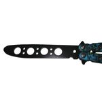 Cutit, Briceag fluture, Butterfly, Scared Skulls, pentru antrenament, 22 cm, albastru fotografia produsului View 4 S