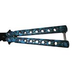 Cutit, Briceag fluture, Butterfly, Scared Skulls, pentru antrenament, 22 cm, albastru fotografia produsului View 3 S