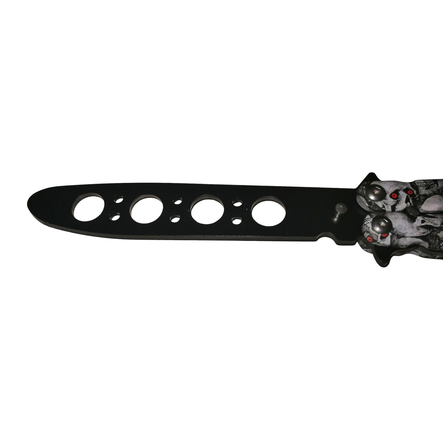 Cutit, Briceag fluture, Butterfly, Scared Skulls, pentru antrenament, 22 cm, gri fotografia produsului View 4 L