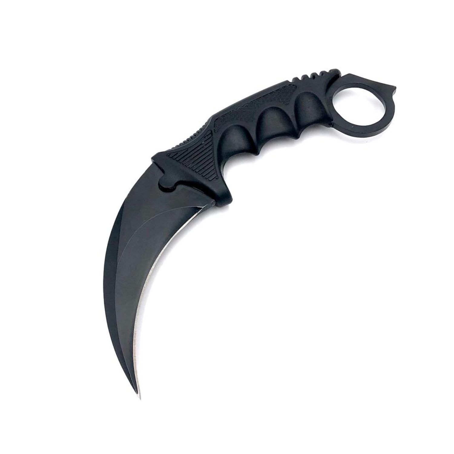 Cutit karambit cu tais CS:GO, teaca si snur de agatat, negru fotografia produsului