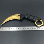 Cutit Karambit, auriu, 18.5 cm fotografia produsului View 3 S