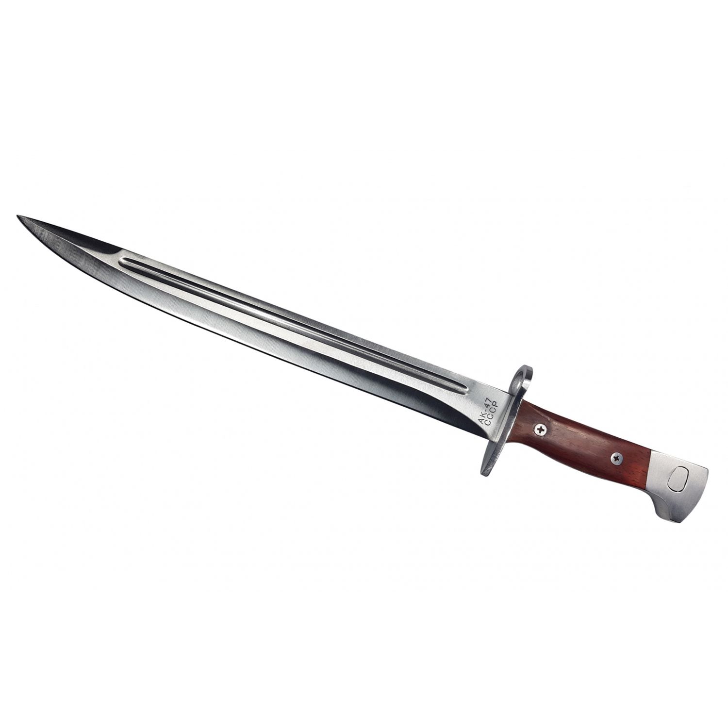 Cutit pentru camping si vanatoare, model AK, 39 cm, argintiu fotografia produsului