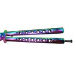 Briceag de antrenament, model fluture, Rainbow Stylish, 23.5 cm, multicolor, husa inclusa fotografia produsului View 3 S