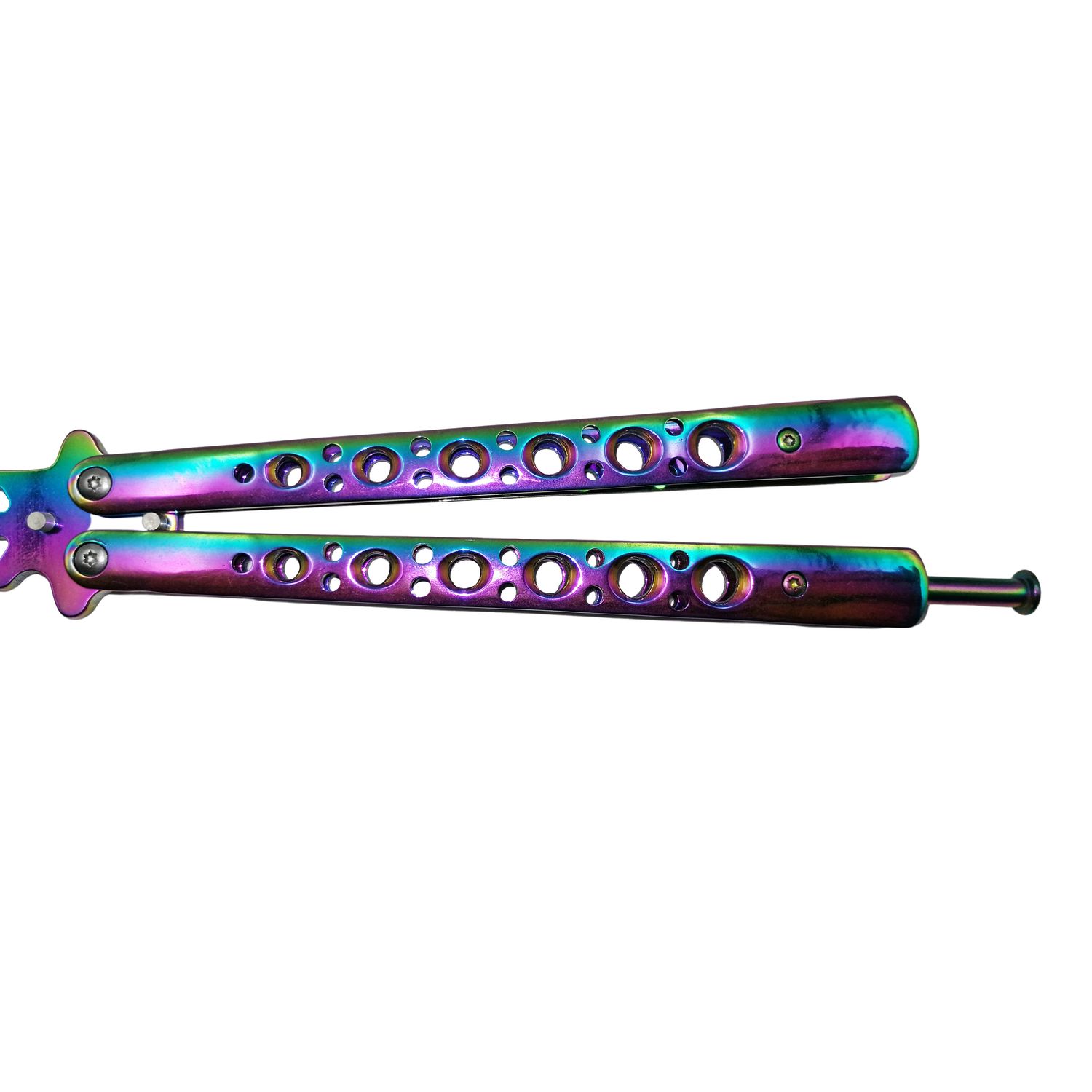Briceag de antrenament, model fluture, Rainbow Stylish, 23.5 cm, multicolor, husa inclusa fotografia produsului View 3 L
