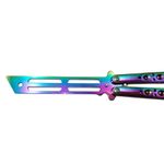 Briceag de antrenament, model fluture, Rainbow Stylish, 23.5 cm, multicolor, husa inclusa fotografia produsului View 4 S