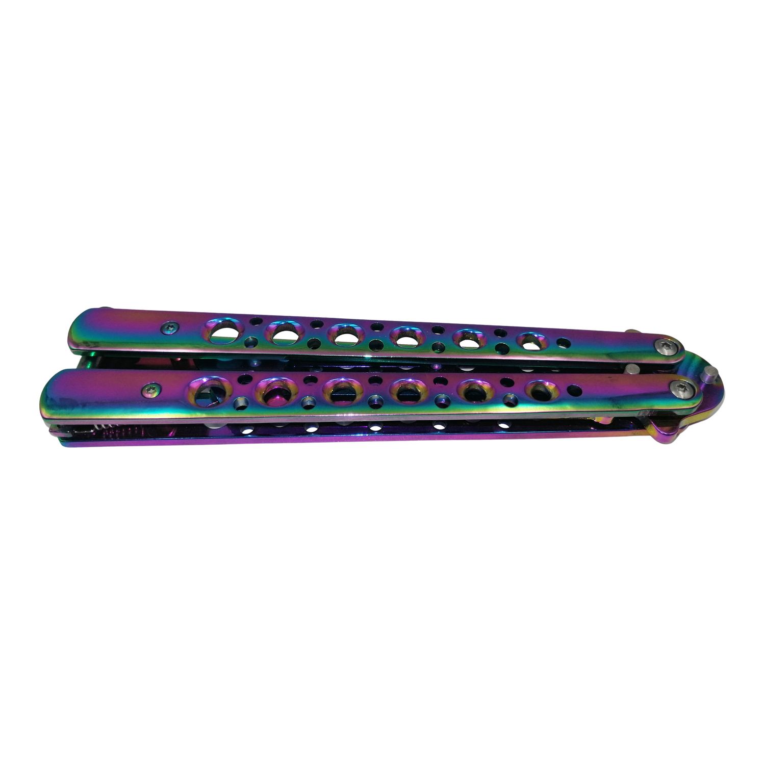 Briceag de antrenament, model fluture, Rainbow Stylish, 23.5 cm, multicolor, husa inclusa fotografia produsului View 5 L