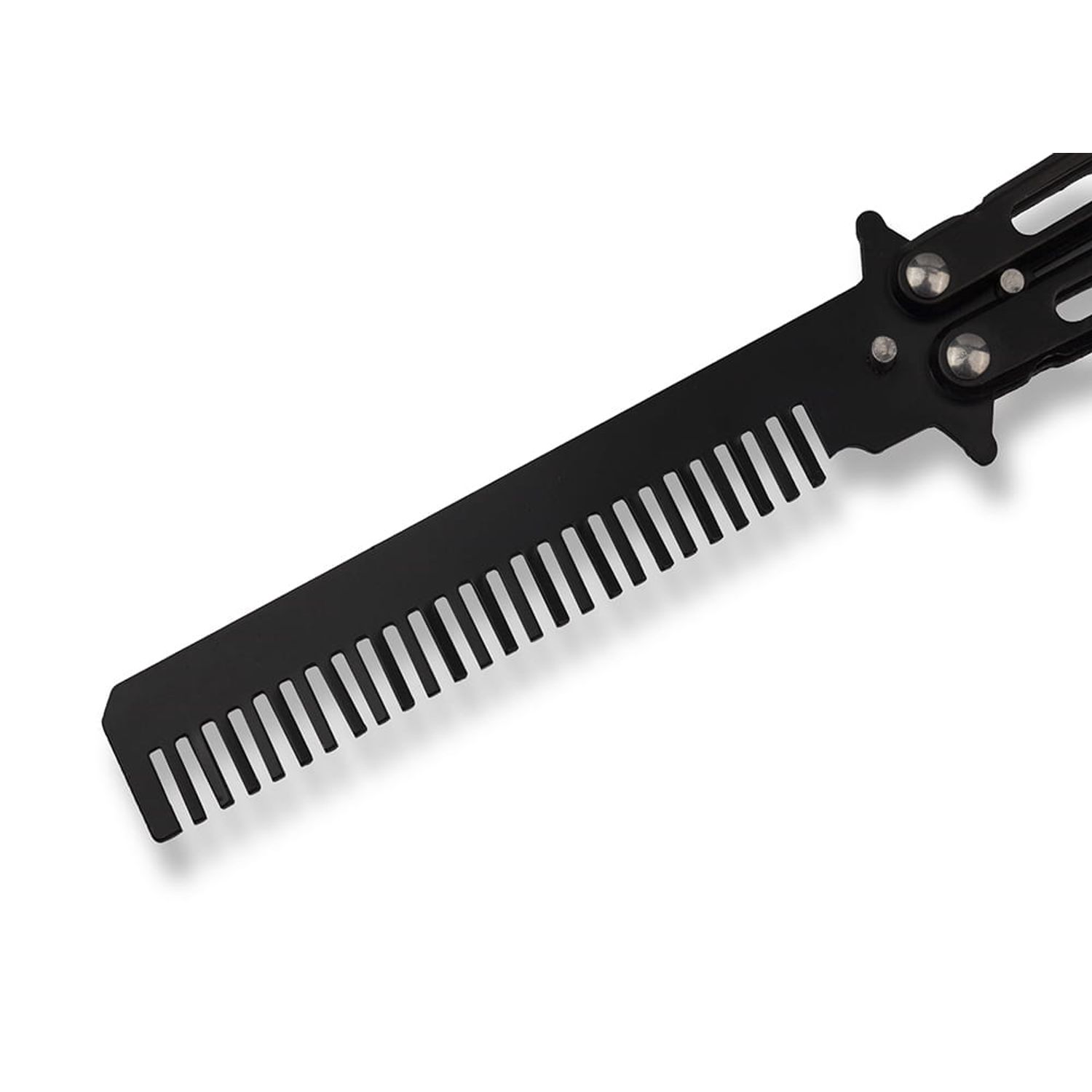 Briceag fluture IdeallStore tip pieptan, Black Comb, 22 cm, negru fotografia produsului View 2 L